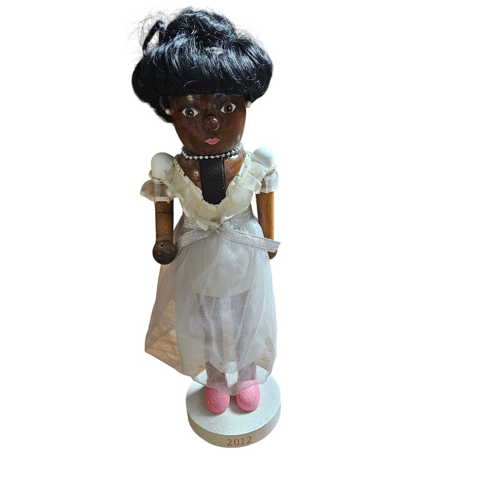 Nutcracker Female Ballerina 15" Wooden Christmas Decor White Dress Target 2012‎